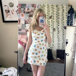 Silky cute floral dress💗